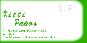 kitti papos business card